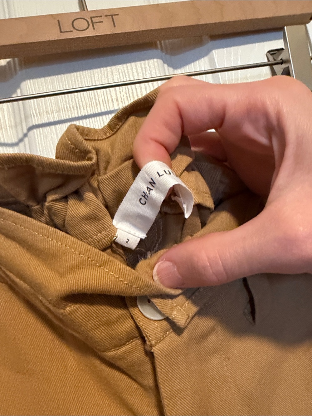 NWT Chan Luu Cotton Barrel Pant Khakhi Size 2 / Medium - Picture 5 of 10